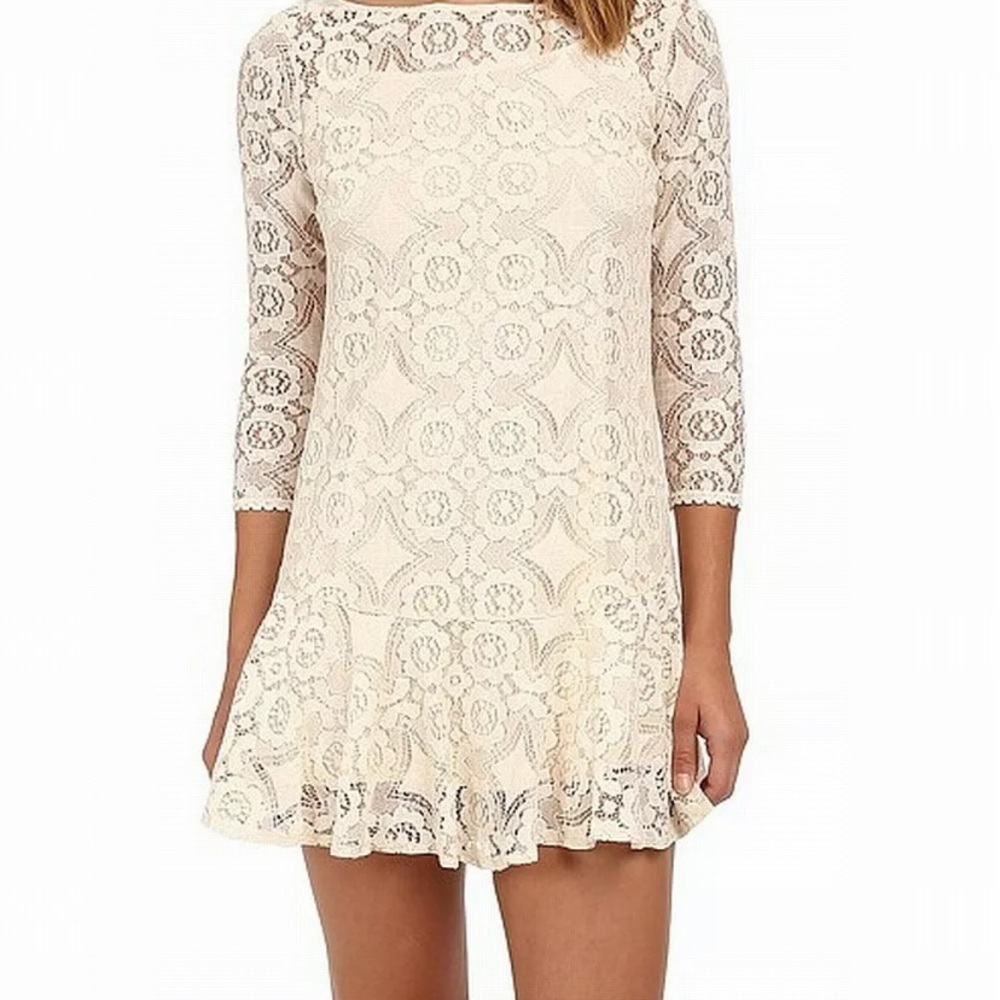 Free people Ivory lace dress